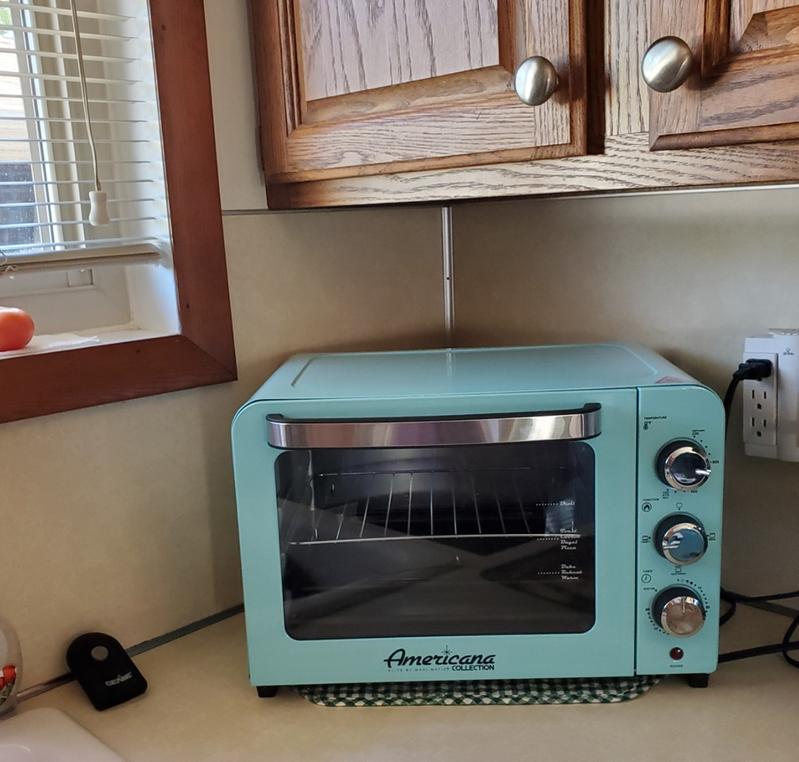 Americana by Elite 8-Slice Vintage Diner Countertop Toaster Oven