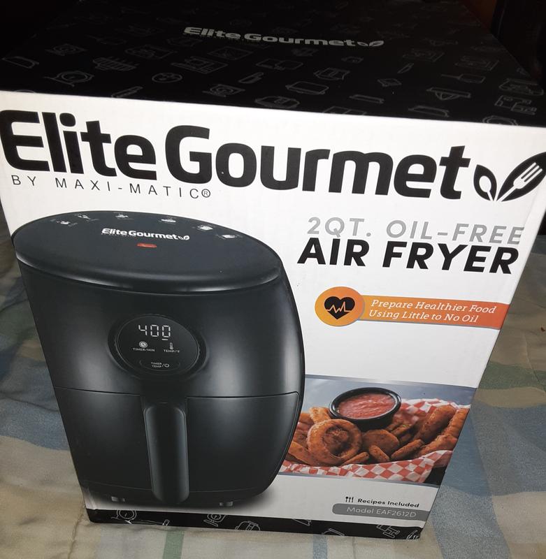 Elite Gourmet 2.1qt Hot Air Fryer Mint Blue, Adjustable Timer &  Temperature, Oil-Free Cooking