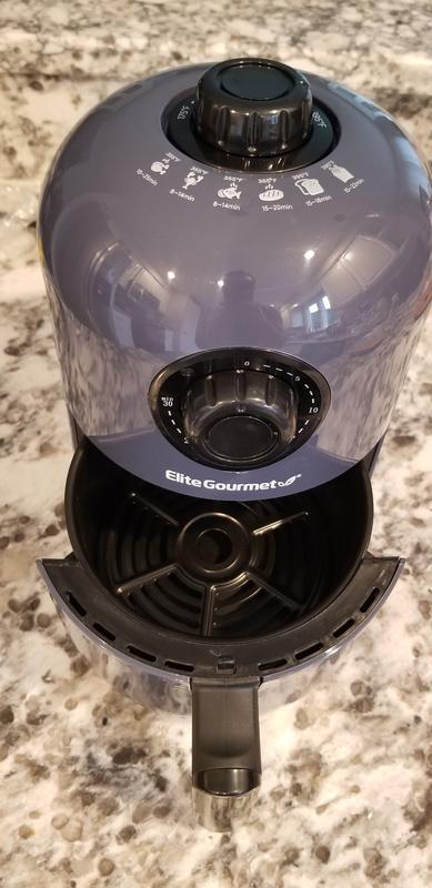 Elite Gourmet 1Qt Compact Air Fryer - Mint Blue, UL Listed, Non