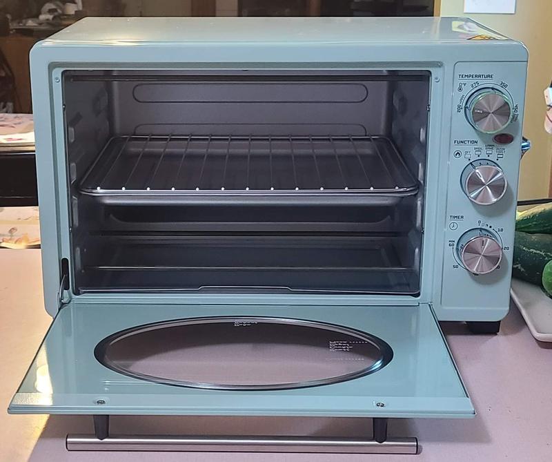 Elite 8-Slice/33L Retro Toaster Oven, Mint Bread Maker Breakfast