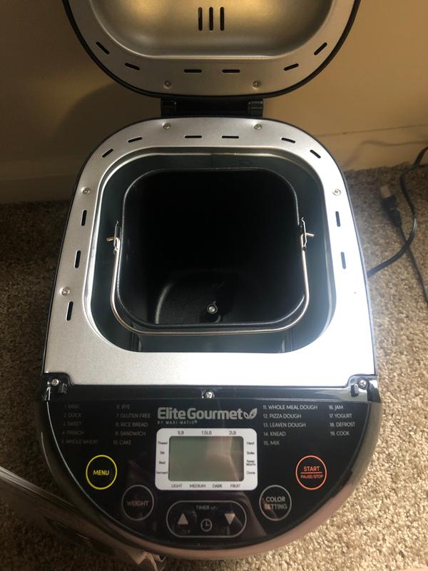 Inside of bread maker