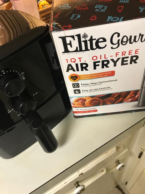 Elite Gourmet 1Qt Compact Air Fryer in Slate Blue - Oil-less