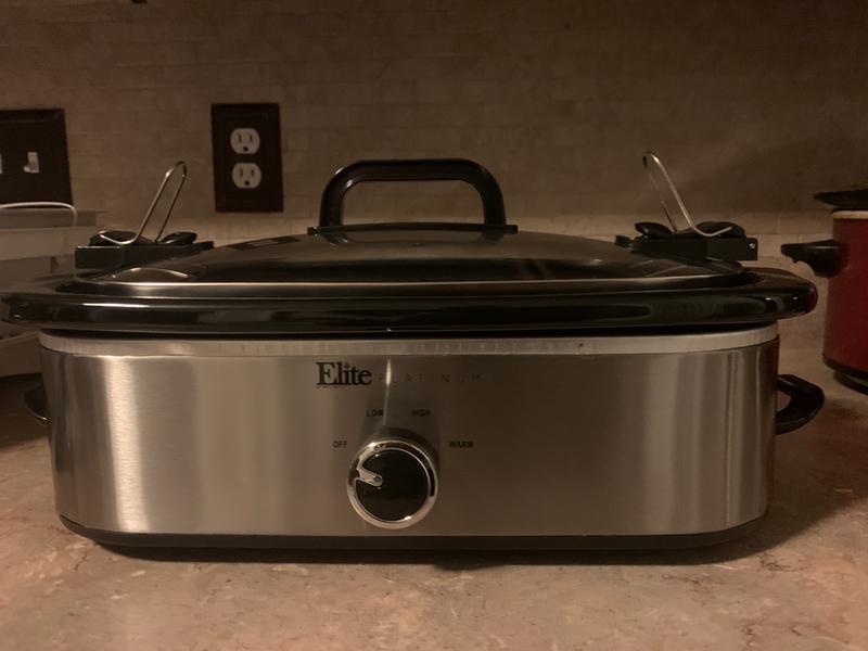 Elite Gourmet 3.5Qt. Casserole Slow Cooker with Locking Lid MST-5240SS 