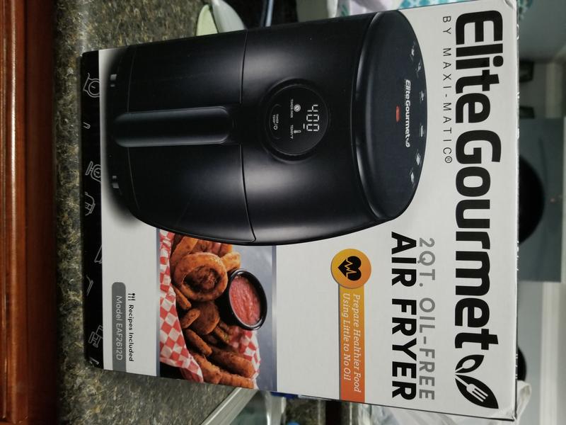 Elite Gourmet 2.1qt Hot Air Fryer Blue Grey - Adjustable Timer &  Temperature - Oil-Free Cooking - UL Listed in the Air Fryers department at