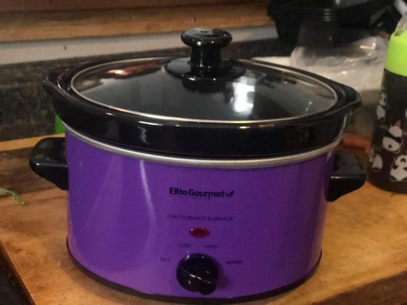 Hamilton Beach Stay or Go 5-Quart Shimmer Slow Cooker, Purple