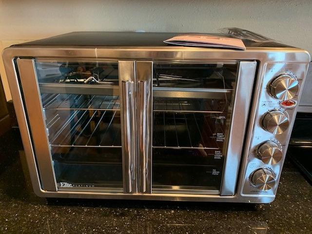Elite Platinum Toaster Oven with Rotisserie, Convection & Grill/Griddle