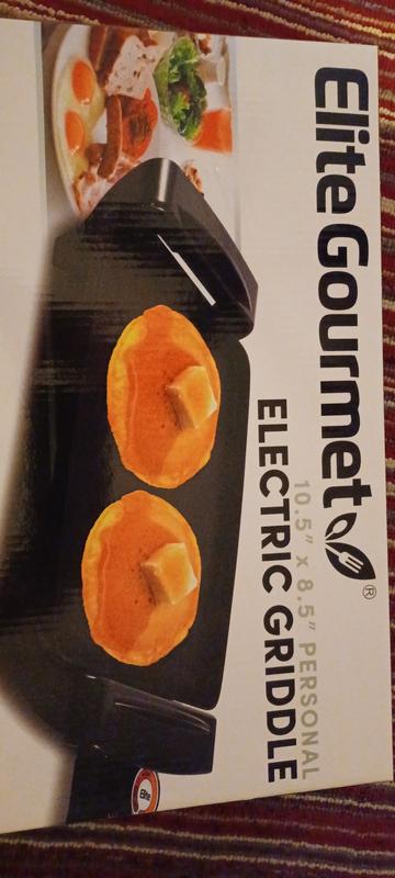Elite Gourmet Mini Griddle Black