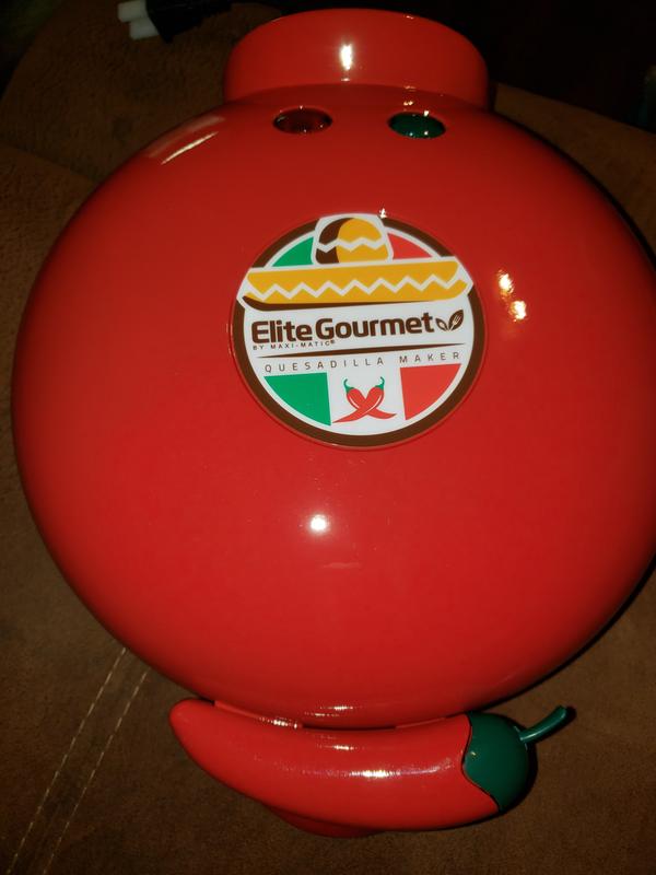 Elite Gourmet 8 in. Red Quesadilla Maker