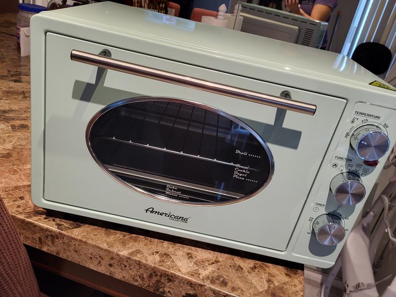 Americana by Elite 8-Slice Vintage Diner Countertop Toaster Oven