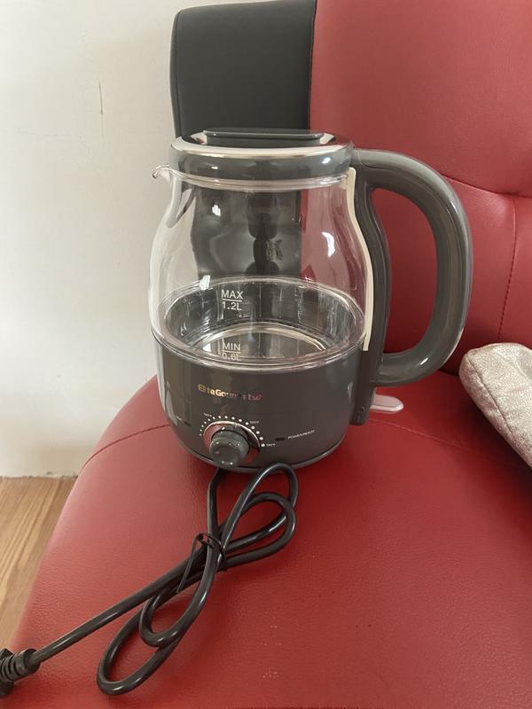 Elite Gourmet 1.2L Adjustable Temp Electric Honeypot Glass Kettle Mint