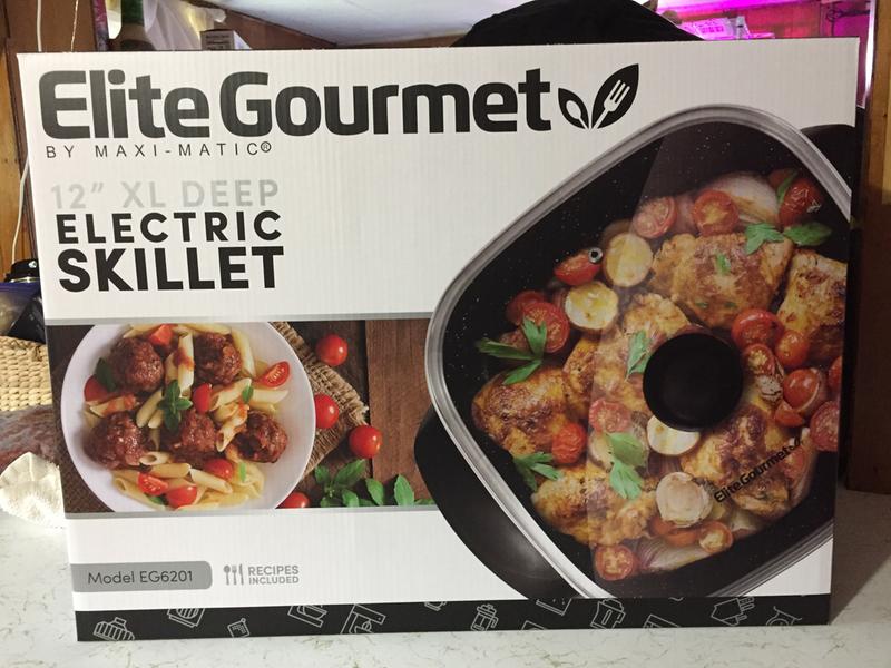 Elite Gourmet 12 Electric Skillet with Glass Lid [EG6201] – Shop