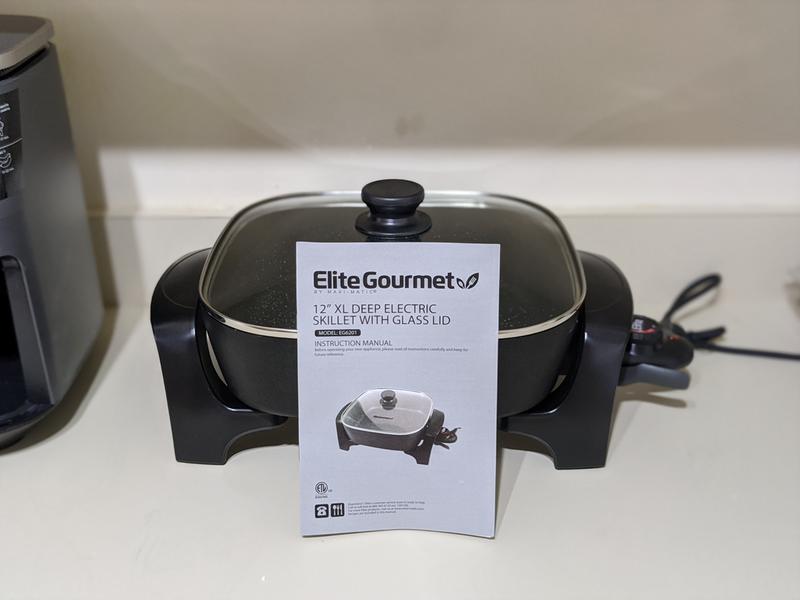 Elite Gourmet 12 Electric Skillet with Glass Lid [EG6201] – Shop