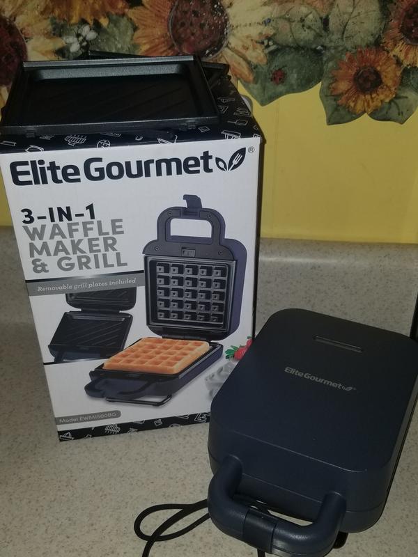 Best Buy: Elite Gourmet 3-in-1 Waffle/Sandwich Maker & Grill Slate Blue  EWM1500BG