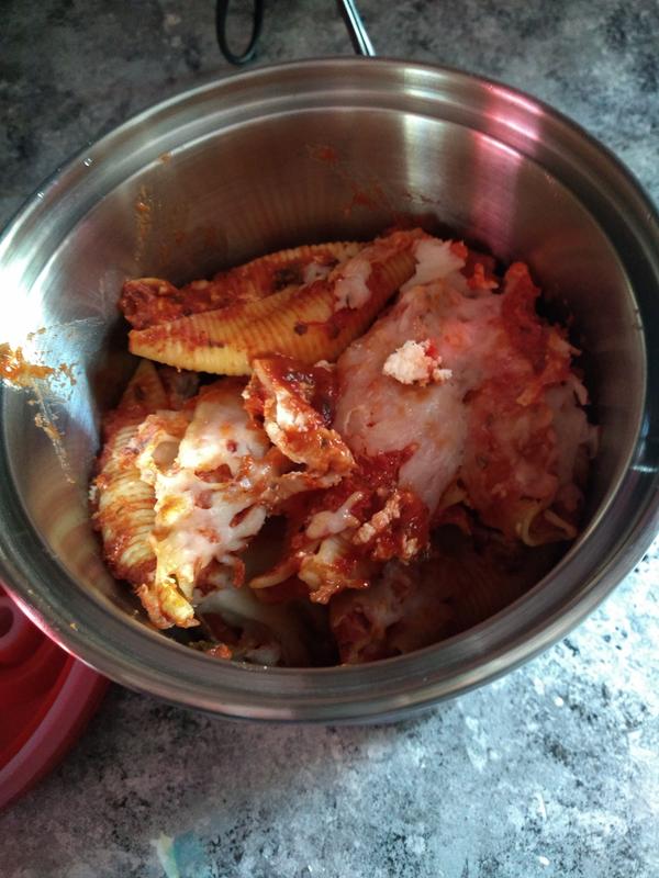 Before heating, pretty full!