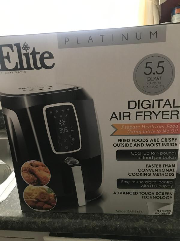 Elite platinum 5.5 quart digital air fryer hotsell