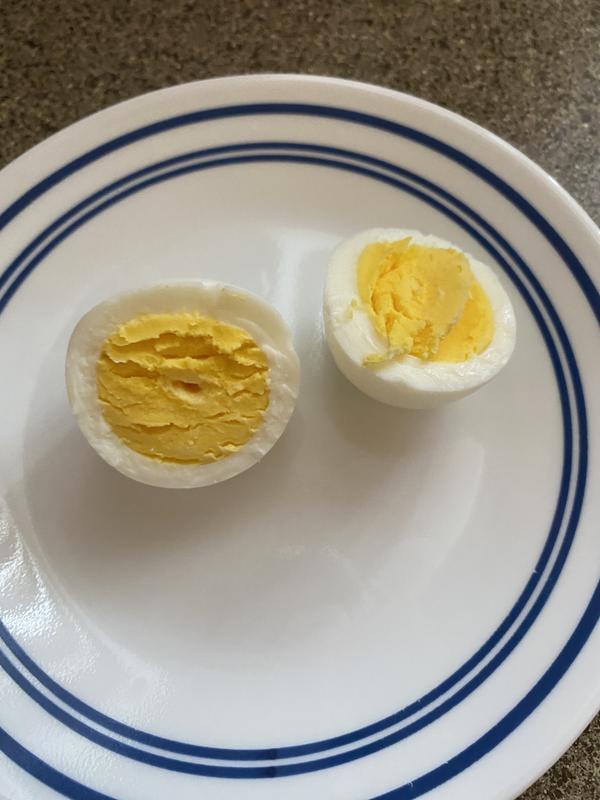 Hard Boiled Egg Steamed For Twenty Minutes