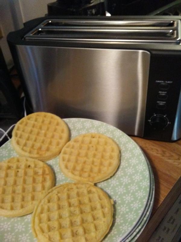 My new toaster toasted our waffles to perfection this morning