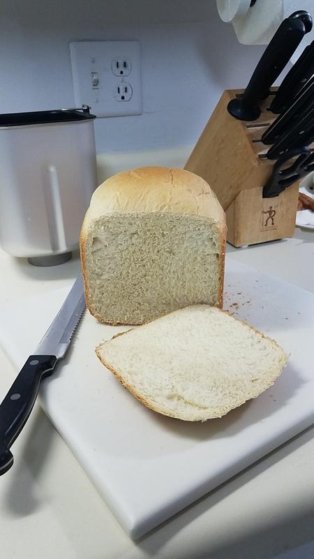 Slice of homemade white bread