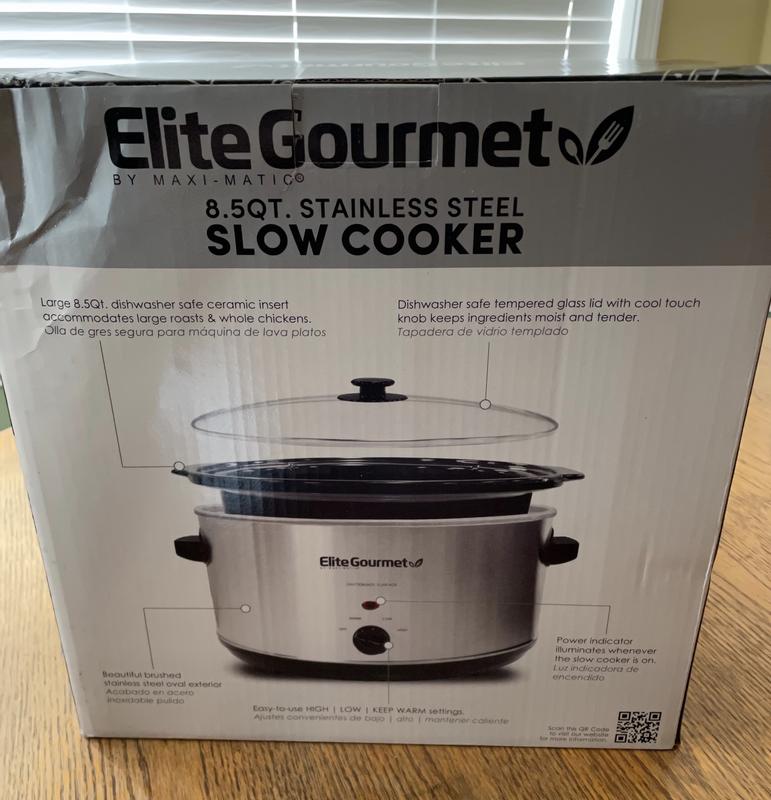 Elite Gourmet 8.5-qt Stainless Steel Slow Cooker