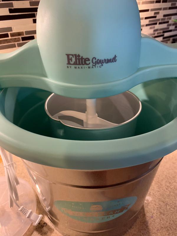 Elite Gourmet 4-qt Old-Fashioned Electric Ice Cream Maker 