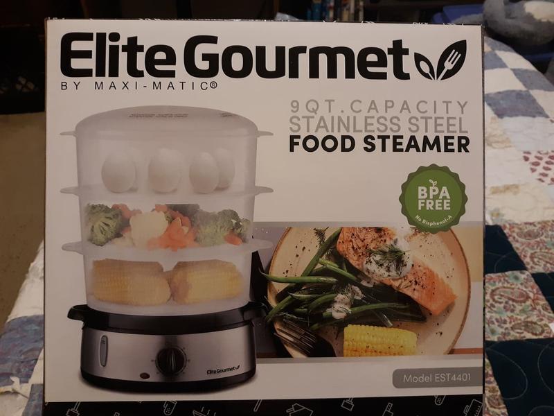Elite Gourmet 2 Quart Elcteric Food Vegetable Steamer with BPA