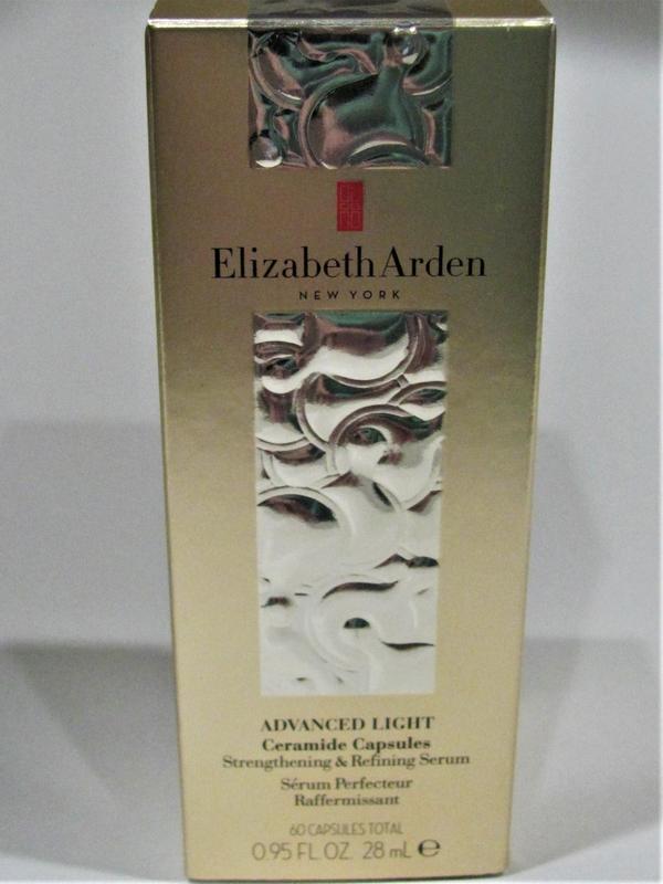 The Elizabeth Arden Ceramide Capsules come in this pretty gold box in 0.95 fl. oz.
