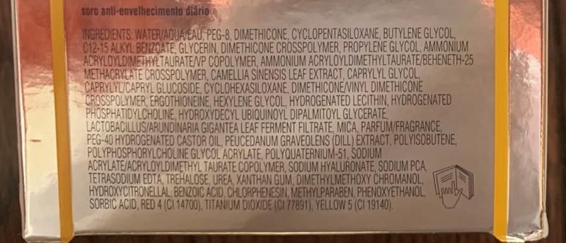 Full Ingredients of PREVAGE Anti-Aging Daily Serum