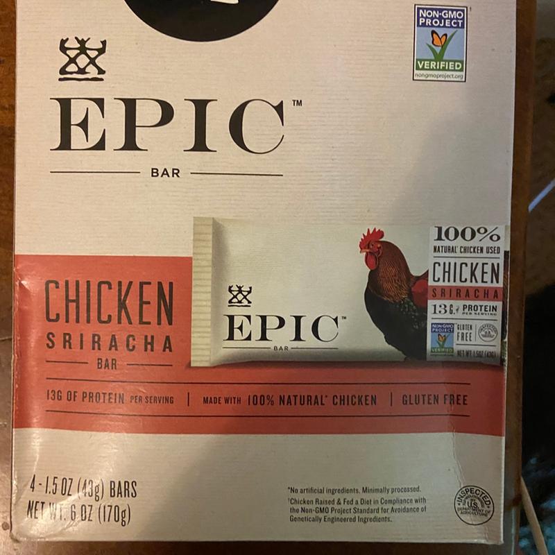 Chicken Sriracha Bar - Protein Meat Bars - EPIC