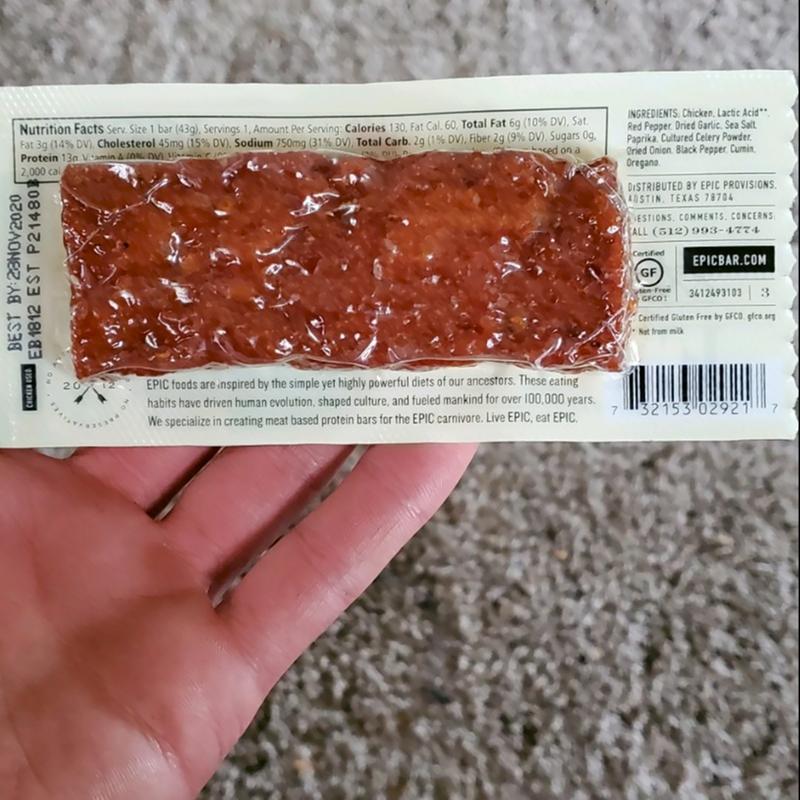 Chicken Sriracha Bar - Protein Meat Bars - EPIC – EPIC Provisions