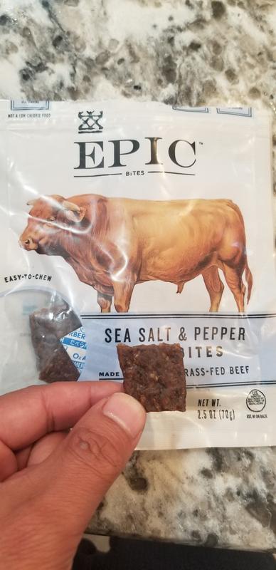 Epic Bars, Sea Salt + Pepper, Beef 4 Ea