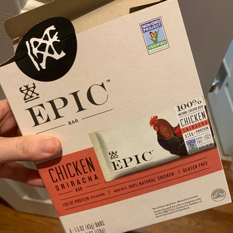 Epic Meat Bars, Chicken Sriracha - 12 - 1.5 (43 g) bars [18 oz (1 lb 2 oz) 510 g]