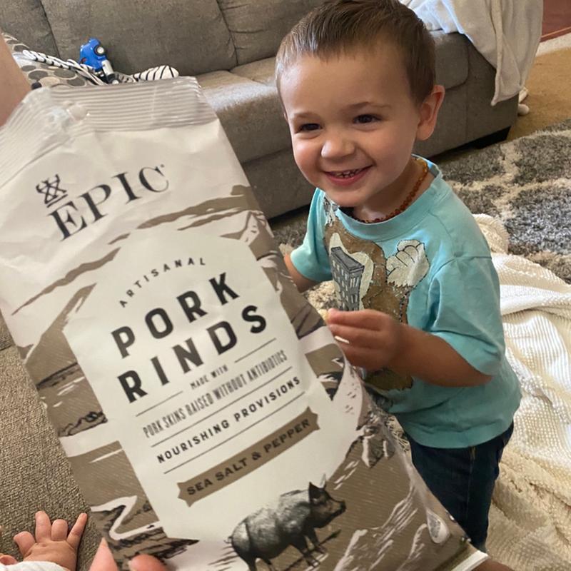 Sea Salt & Pepper Pork Rinds - 4 Pack Pork Skins - EPIC – EPIC Provisions