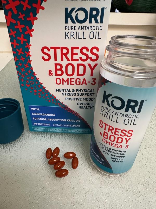 Stress Body Ashwagandha Omega 3 80 CT Kori Krill Oil