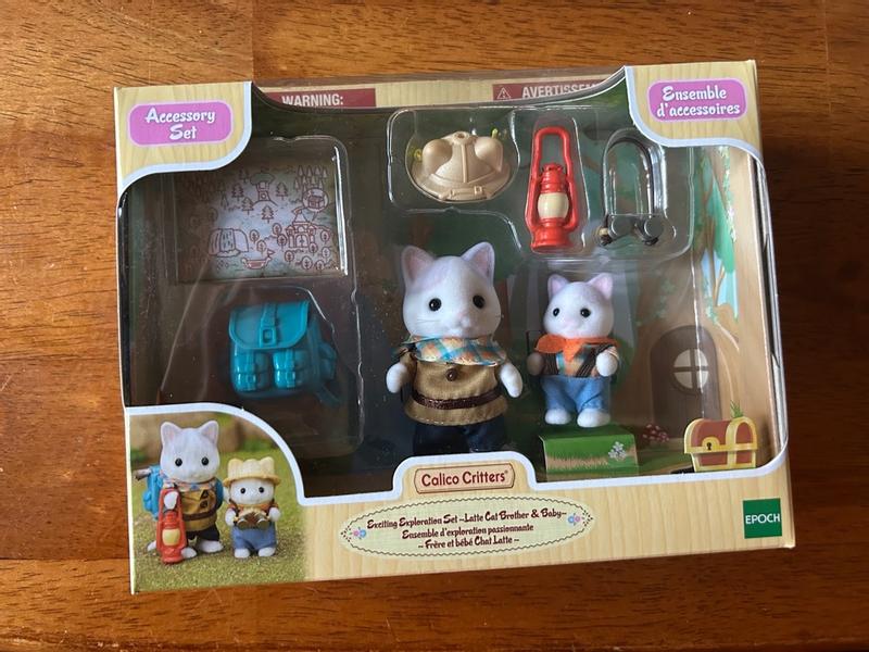 Calico Critters Exciting Exploration Set -Latte Cat Brother Baby