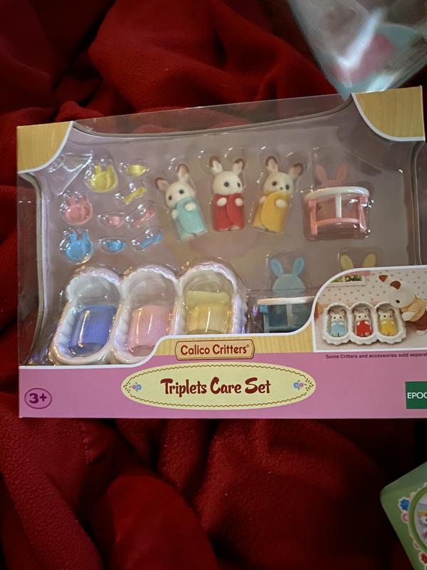 sylvanian triplet care set