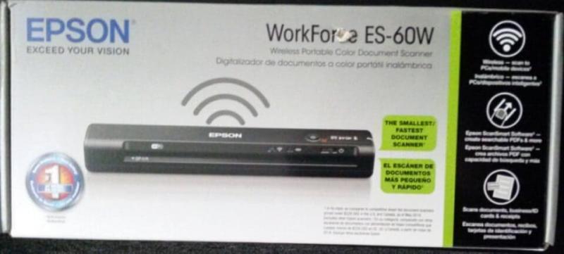 Epson WorkForce ES-60W Wireless Portable Document Scanner