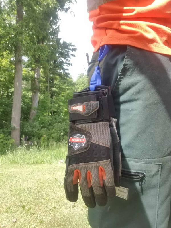 Holding up my Ergodyne anti-vib gloves!