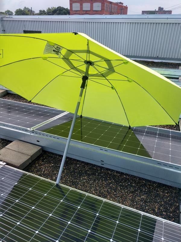 Rain or shine, I was happy to have this on the flat roof I was on today.