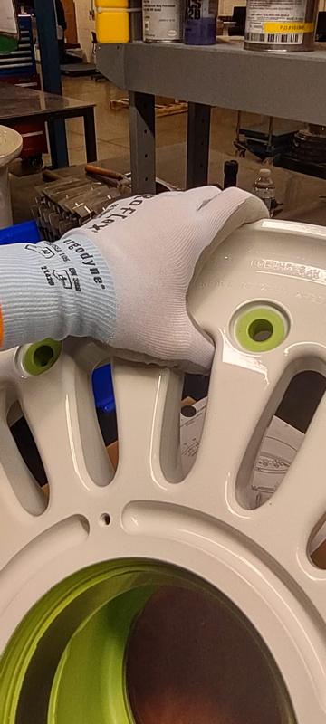 Prepping an aircraft wheel half