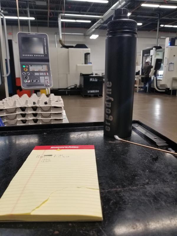 Sporting my new water bottle at work!