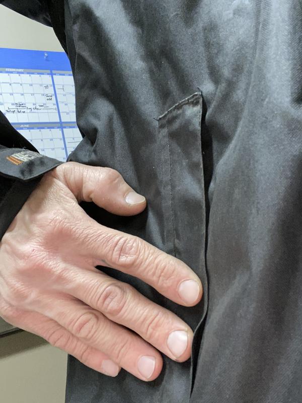 Pocket flap can get in the way