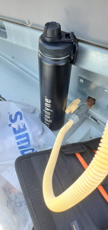 Working on the roof. Hot day.