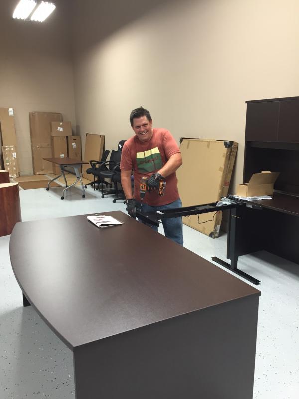 Furniture showroom install. Saved my hands from al