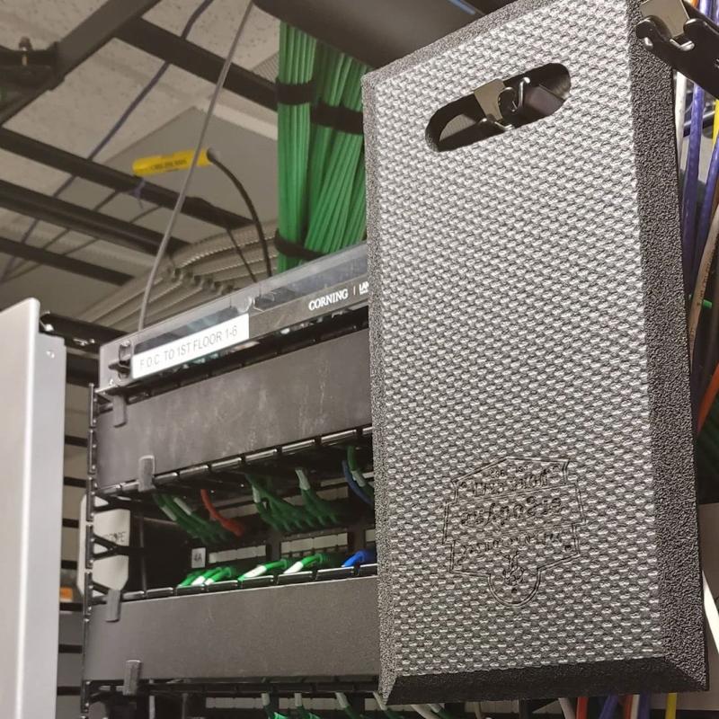 Kneeling pad hanging in workshop