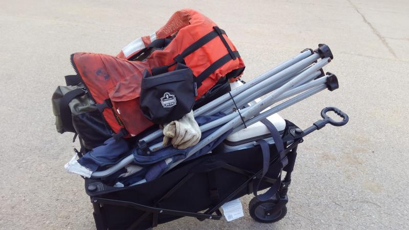 Half-Face pouch in use.