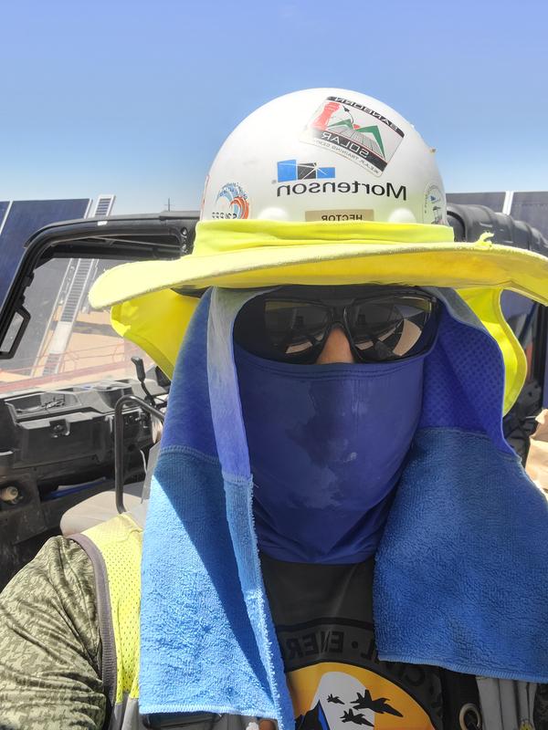 Keeping cool as possible in 100 degrees plus.