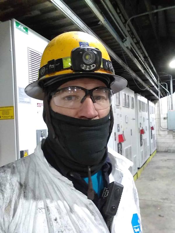 Bundled up and making a mess