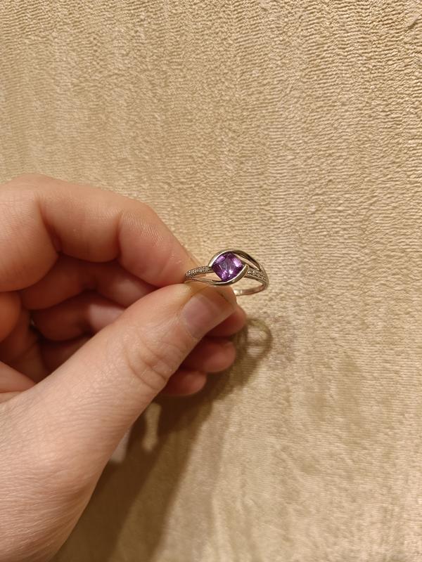 9ct White Gold Cubic Zirconia Created Alexandrite Ring Ernest Jones
