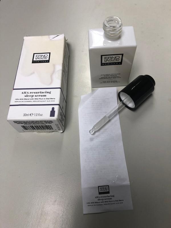 Customer photo for "AHA resurfacing sleep serum"