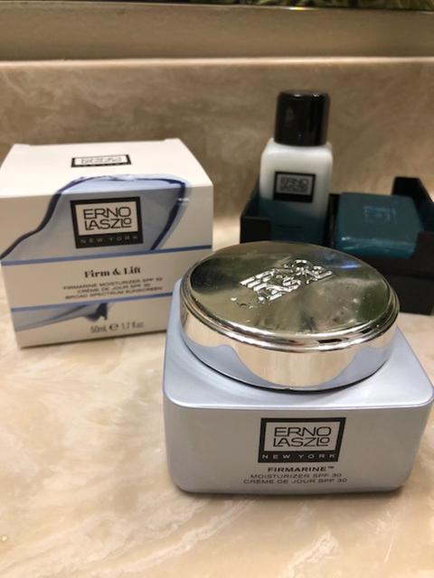 The Firmarine Moisturizer and an earlier purchase of the Double Cleanse in the same line